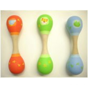 Hot Sales Inventory Children Baby Mini Wooden Double Maracas